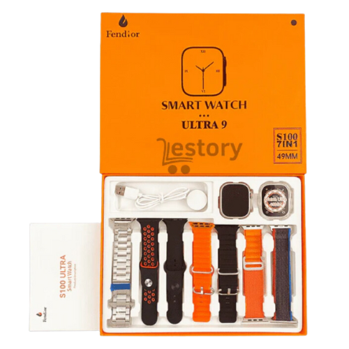Smartwatch Serie 9 Ultra: Kit 7 Pulseiras + case