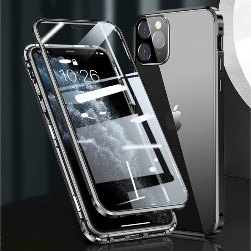 Case Magnética Blindada iPhone Dupla Proteção 360º C/ Proteção na Camera e Trava de Segurança