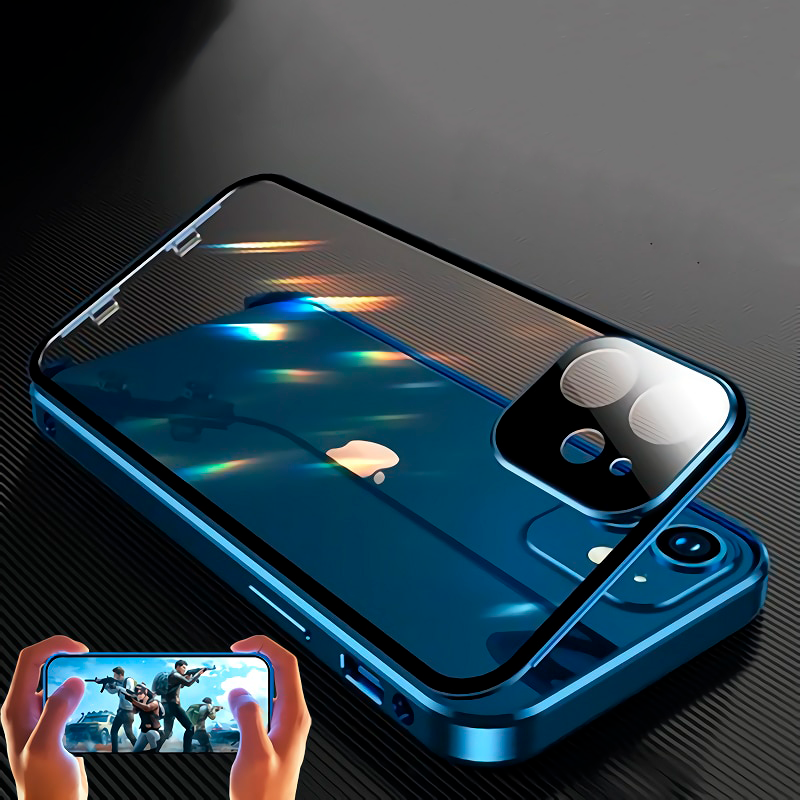 Case Magnética Blindada iPhone Dupla Proteção 360º C/ Proteção na Camera e Trava de Segurança