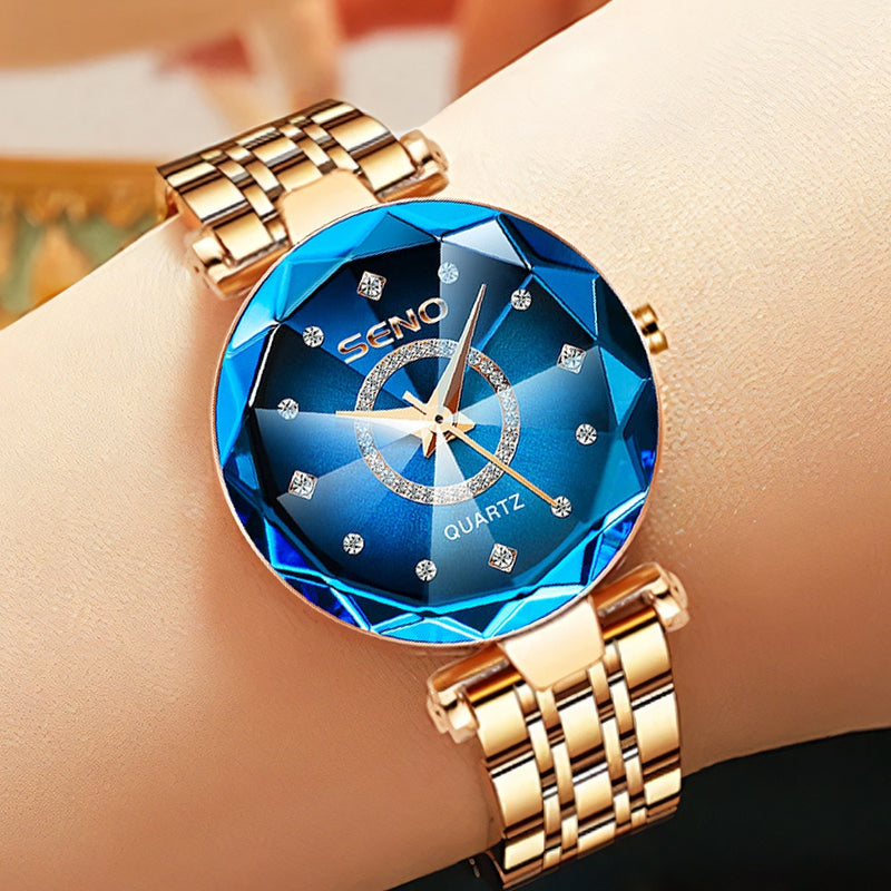 Relógio Diamante Feminino SENO Premium a prova d'água [FRETE GRÁTIS + 50% OFF] Ultimas unidades em promoção