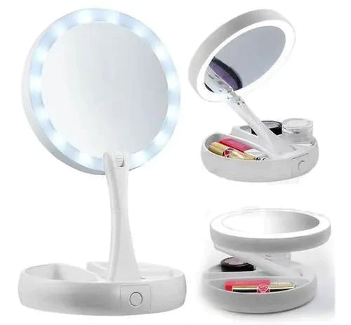 Espelho para maquiagem Light inova - led e usb